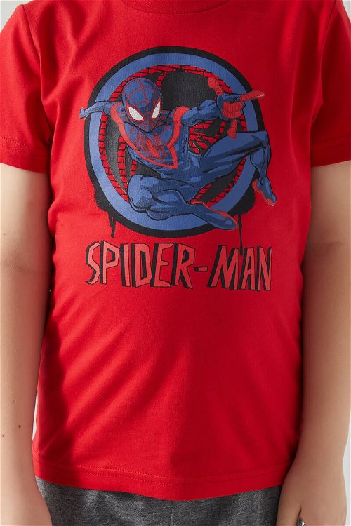 Spiderman Ring Kırmızı Erkek Çocuk Kısa Kol Pijama Takım