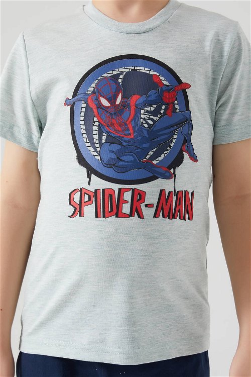 Spiderman Ring Gri Erkek Çocuk Kısa Kol Pijama Takım