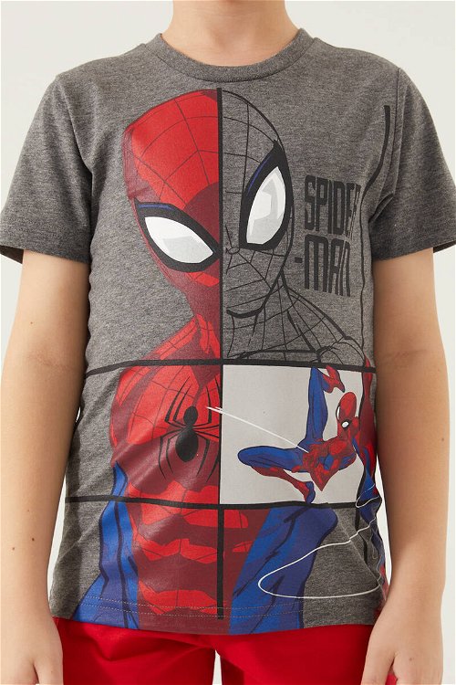 Spiderman Hero Man Gri Erkek Çocuk Kapri Takım
