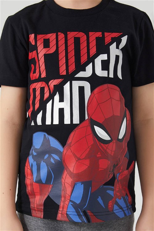 Spiderman The Heroic Man Siyah Erkek Çocuk Kapri Takım