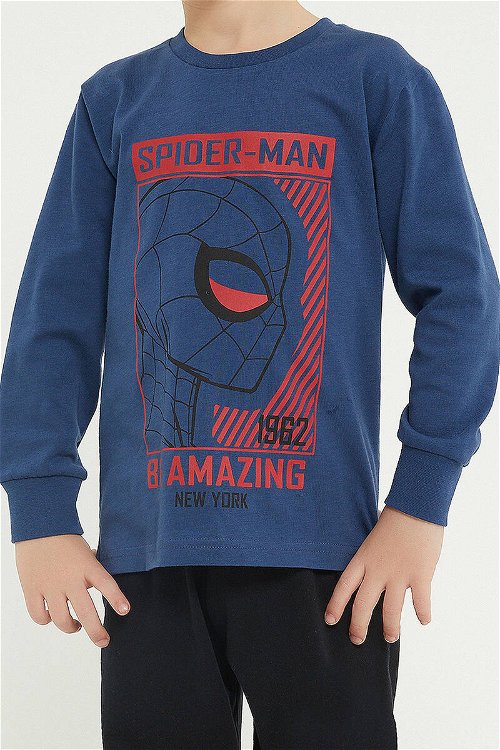 Spider Man Lisanslı Be Amazing Cobalt Mavi Erkek Çocuk Uzun Kol Eşofman Takım