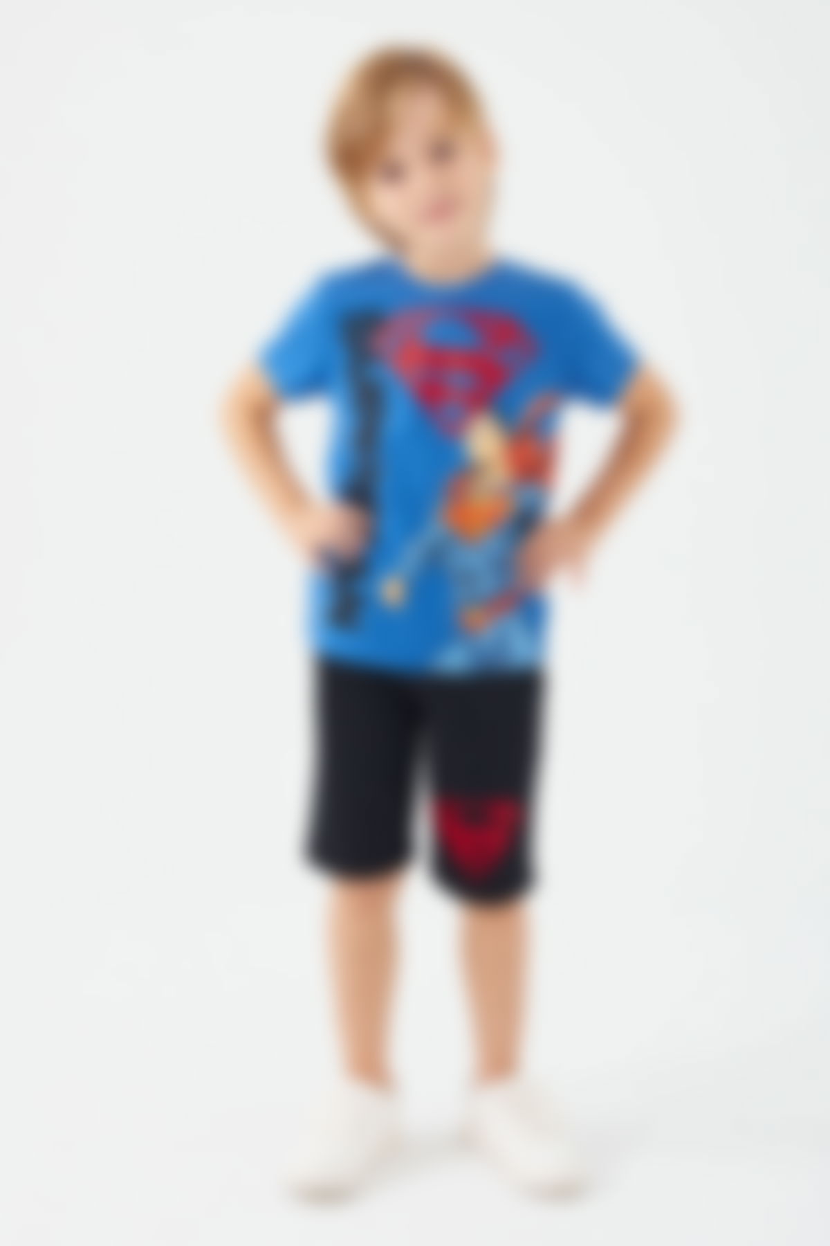 Superman - Superman Heros Mavi Erkek Çocuk Bermuda Takım