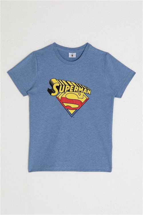 Superman Erkek Çocuk T-Shırt K.Mavimelanj