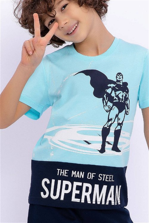 Superman Lisanslı The Man Of Steel Kırmızı Erkek Çocuk Bermuda Takım