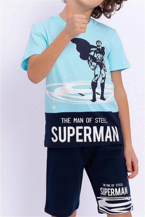 Superman Lisanslı The Man Of Steel Kırmızı Erkek Çocuk Bermuda Takım