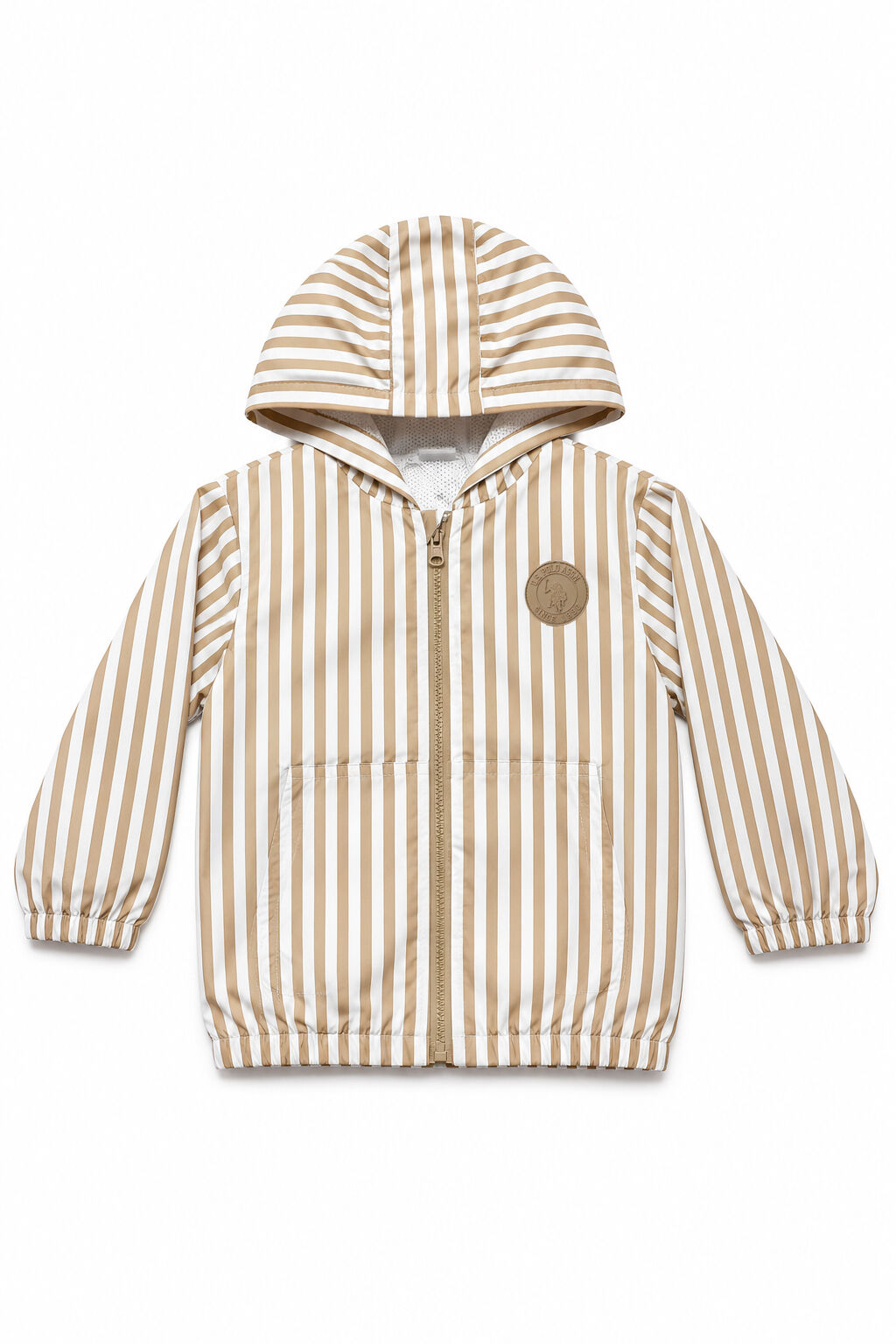 U.S. Polo Assn - U.S. Polo Assn Erkek Bebek Krem Yağmurluk