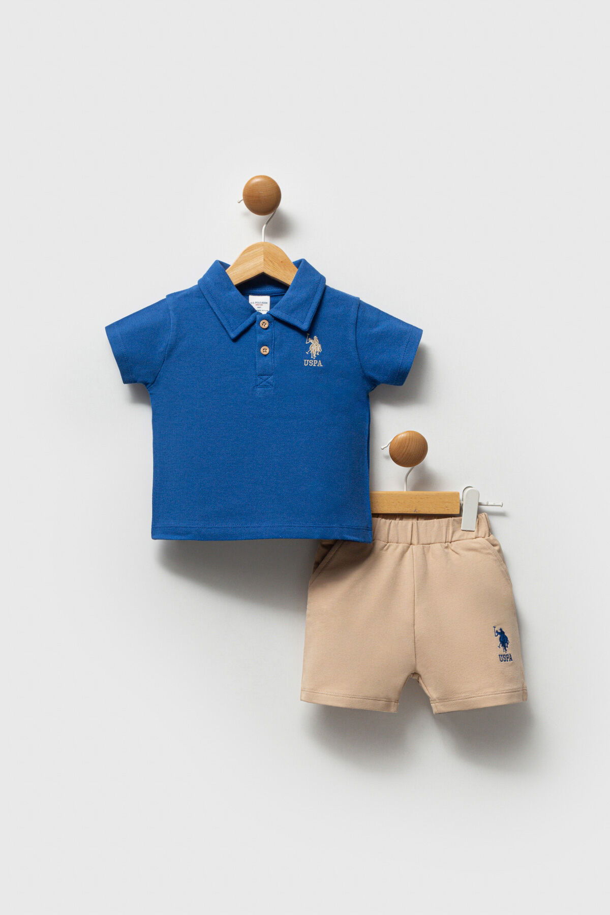 U.S. Polo Assn - U.S. Polo Assn. Erkek Bebek Mavi Tişört Takım