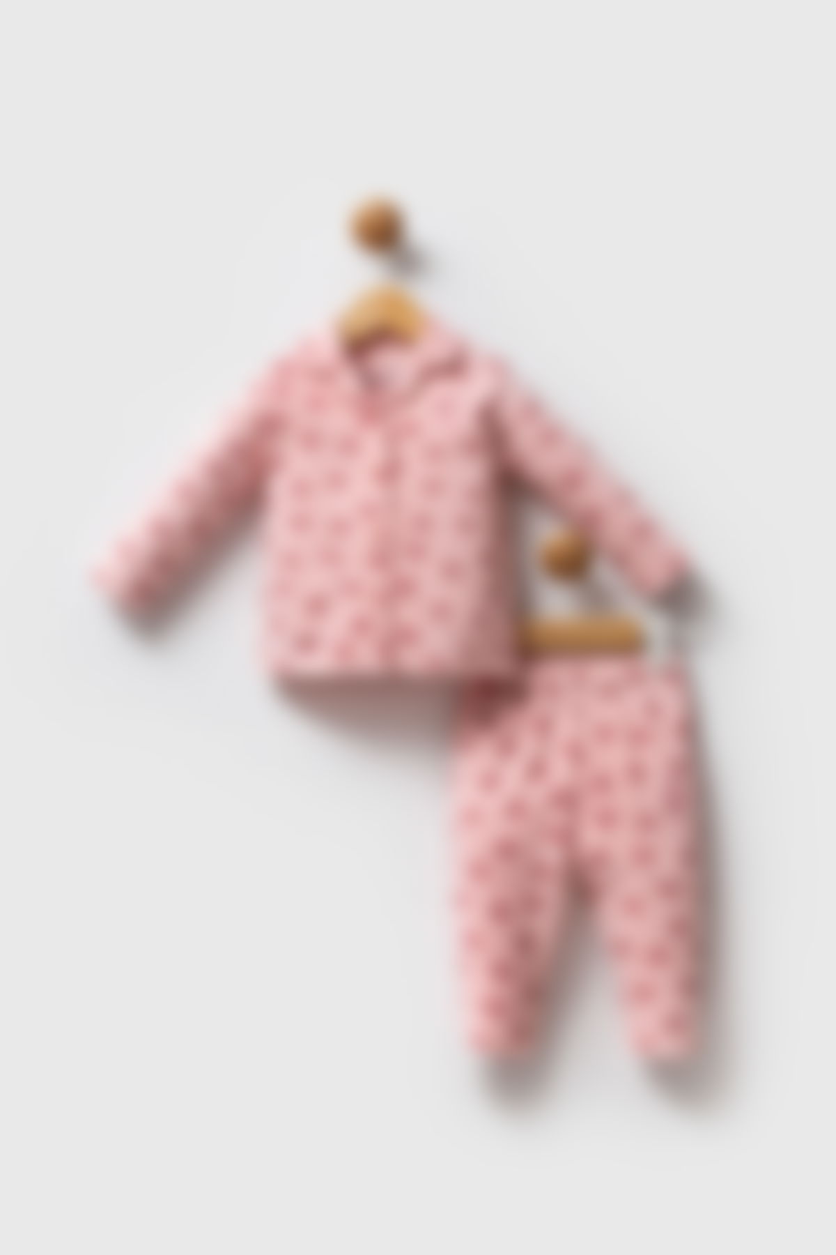U.S. Polo Assn Bebek - U.S.POLO ASSN KIZ BEBEK GÖMLEK PİJAMA TAKIMI Açık Pembe 