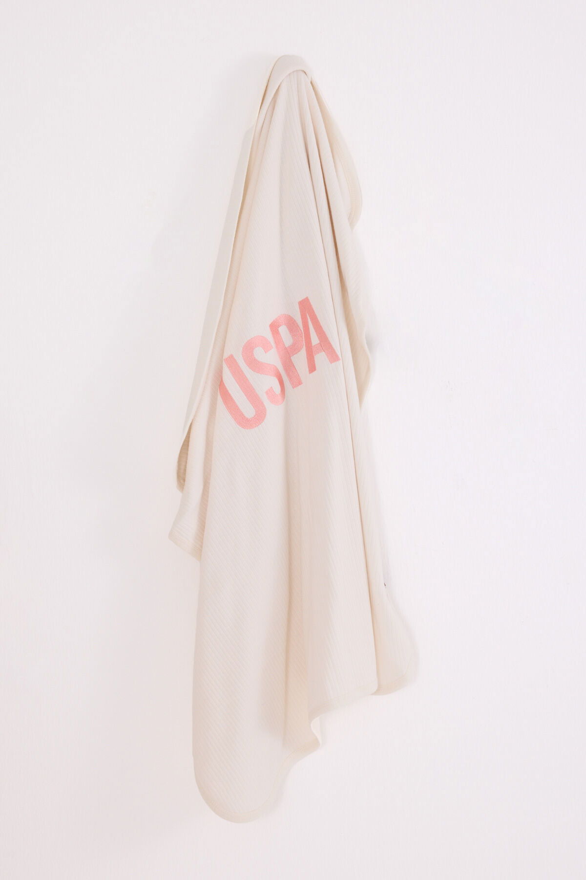 U.S. Polo Assn - U.S. Polo Assn Bebek Kız Bebek Beyaz Battaniye