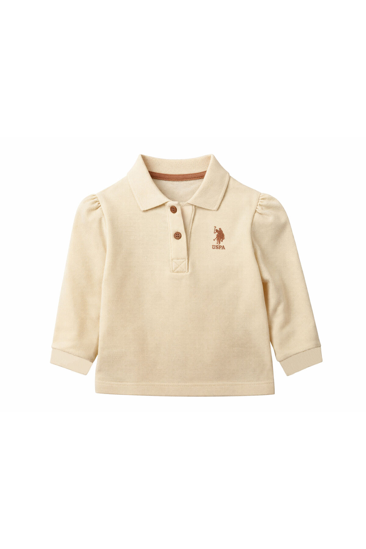 U.S. Polo Assn Bebek - U.S. Polo Assn Kız Bebek Krem T-shirt
