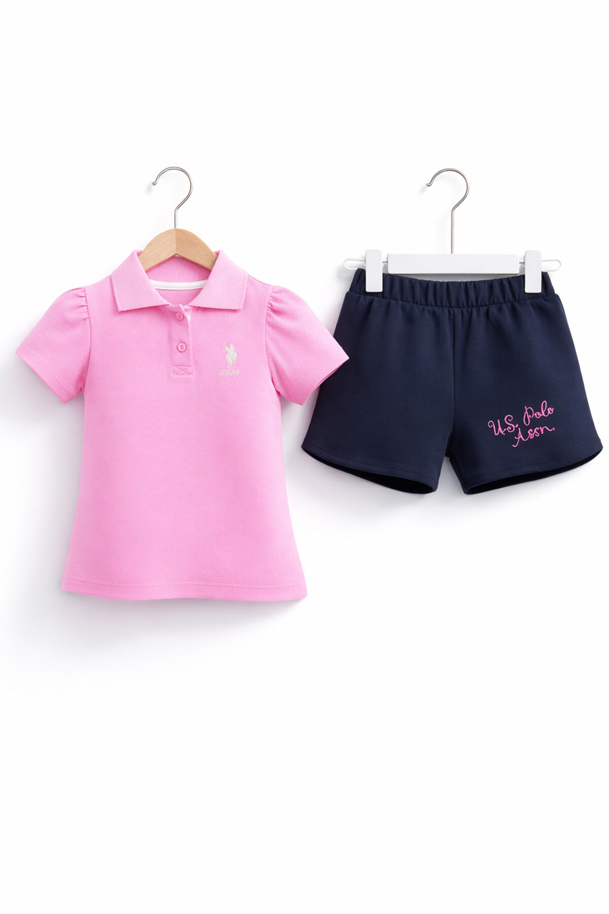 U.S. Polo Assn - U.S. Polo Assn Kız Bebek Pembe Takım (1)