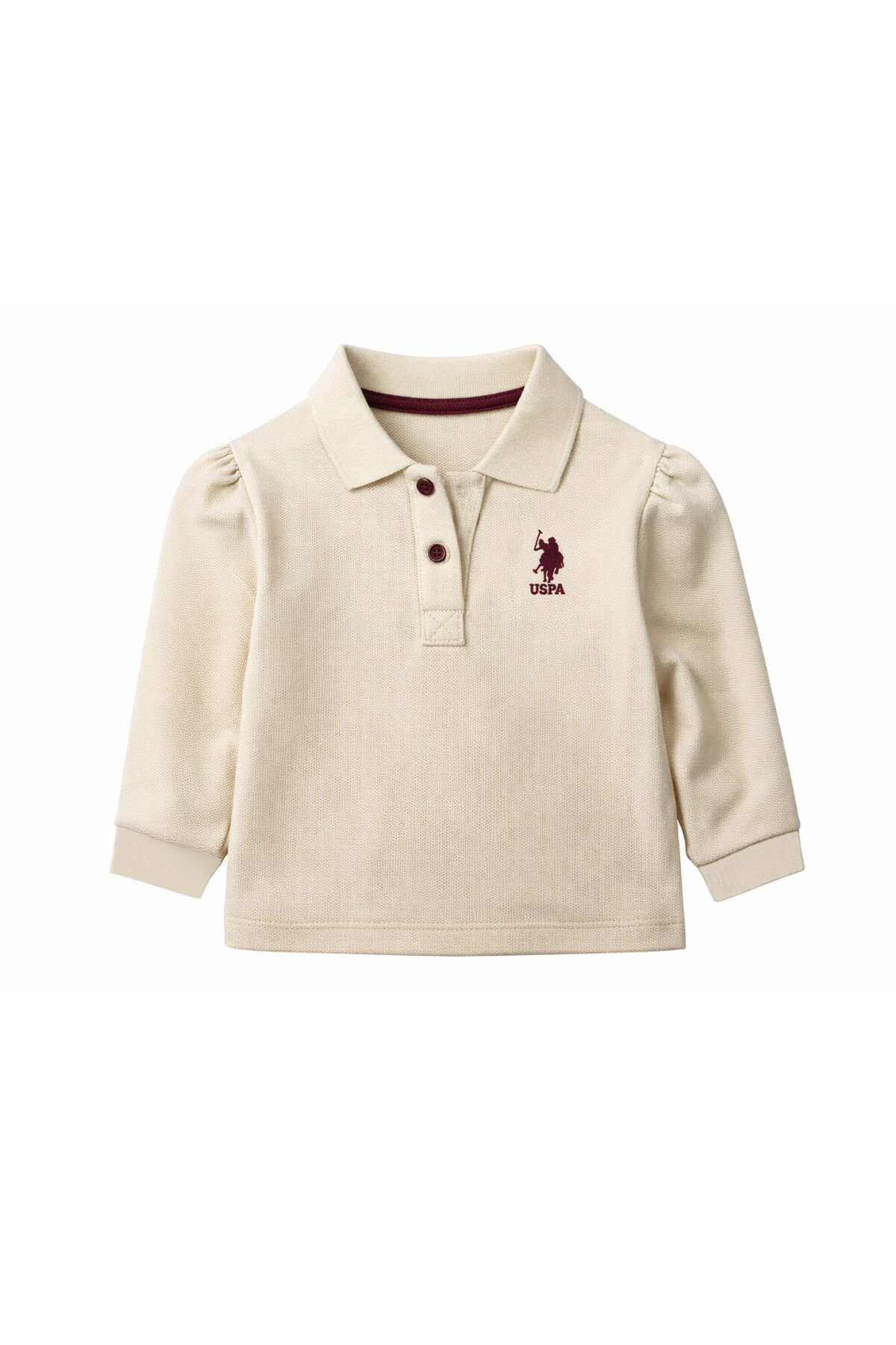 U.S. Polo Assn Bebek - U.S. Polo Assn Kız Bebek Krem T-shirt