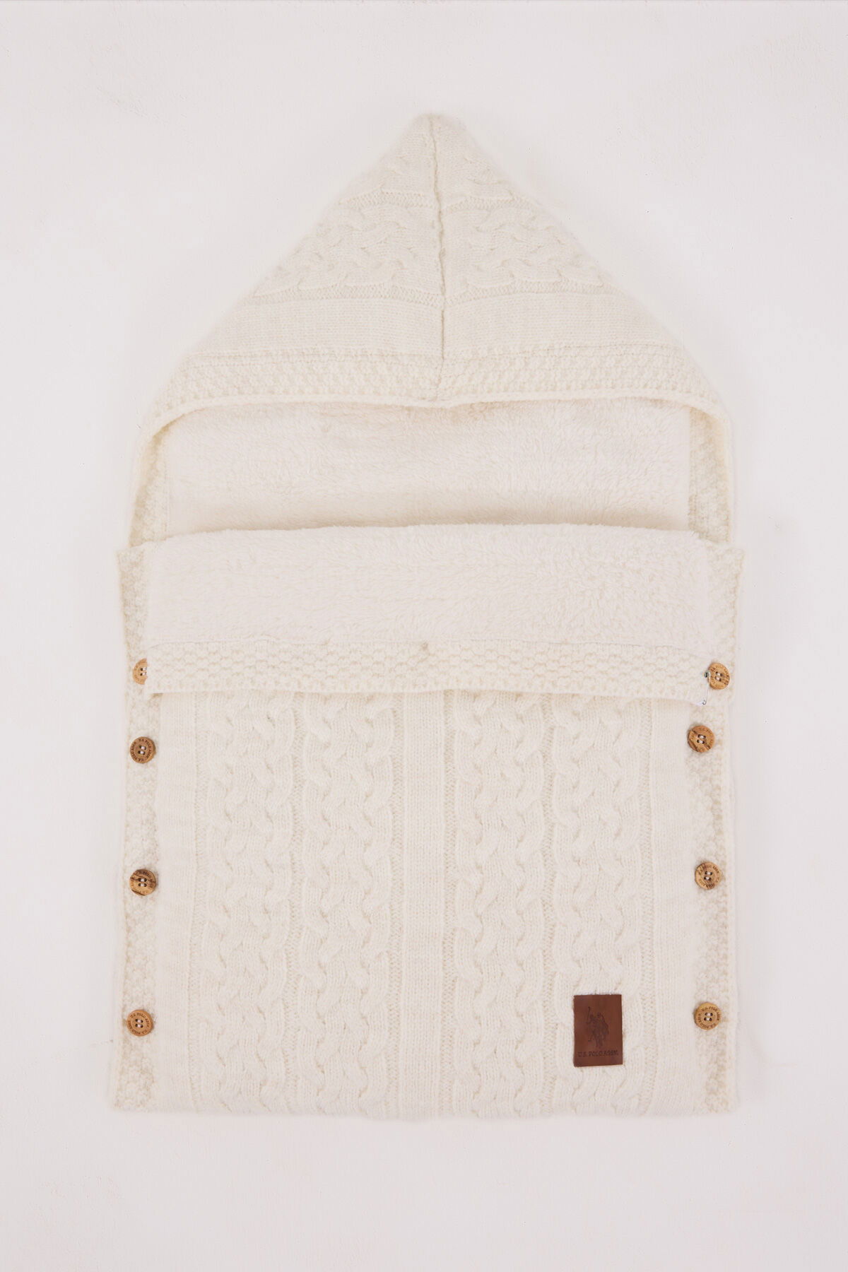 U.S. Polo Assn - U.S. Polo Assn Bebek Kız Bebek Beyaz Kundak