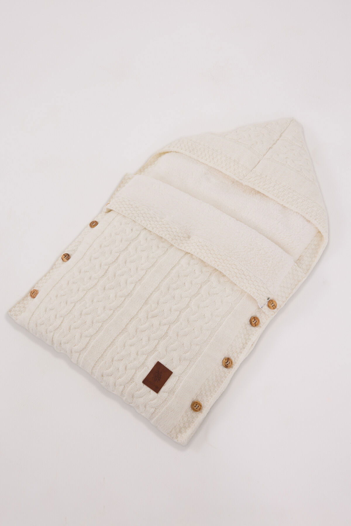 U.S. Polo Assn - U.S. Polo Assn Bebek Kız Bebek Beyaz Kundak (1)