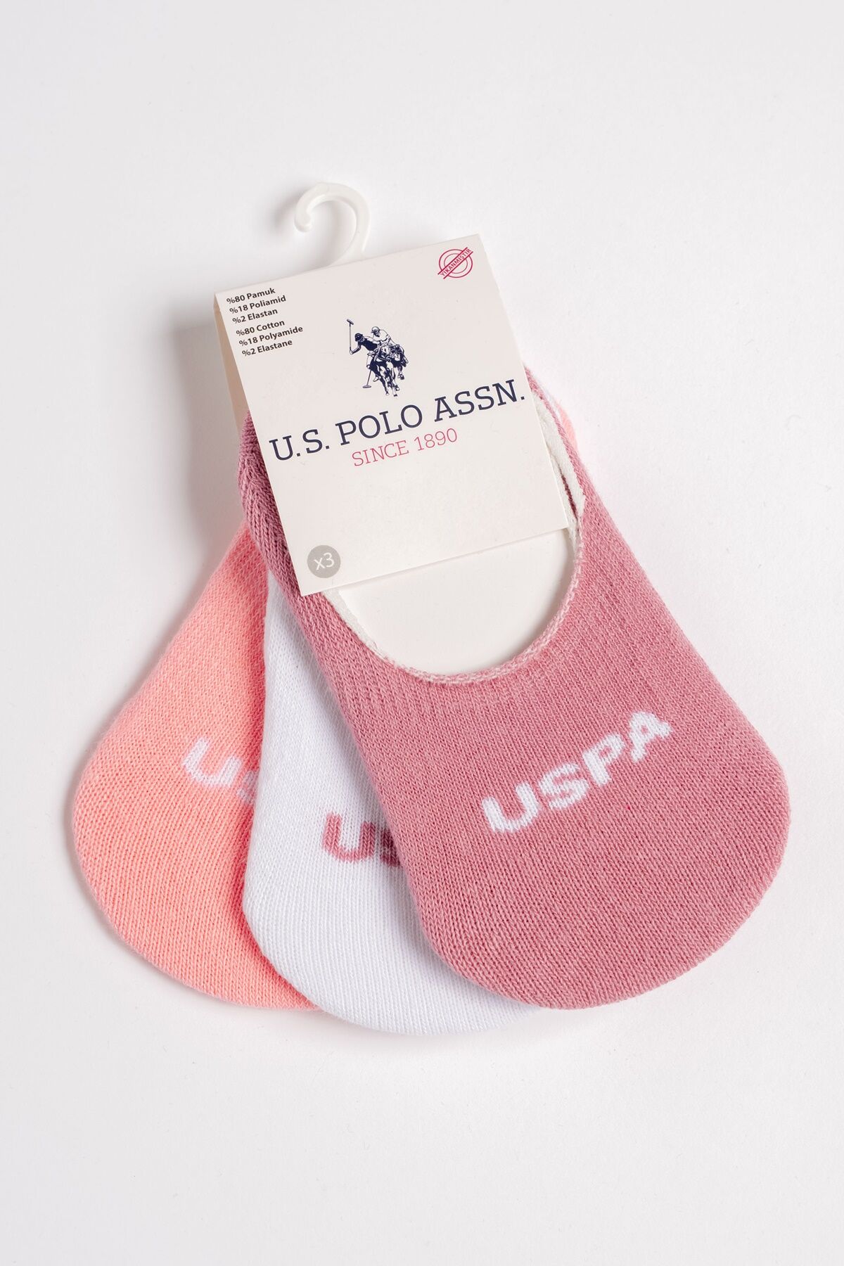 U.S. Polo Assn Bebek - U.S Polo Assn Kız Bebek 3'Lü Çorap