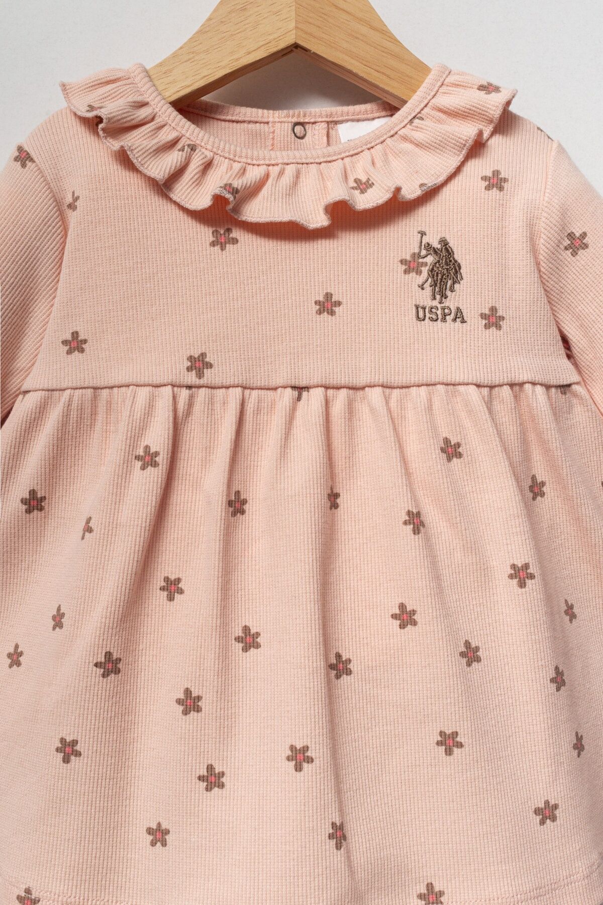 U.S. Polo Assn - U.S. Polo Assn Bebek Kız Bebek Pembe Elbise (1)