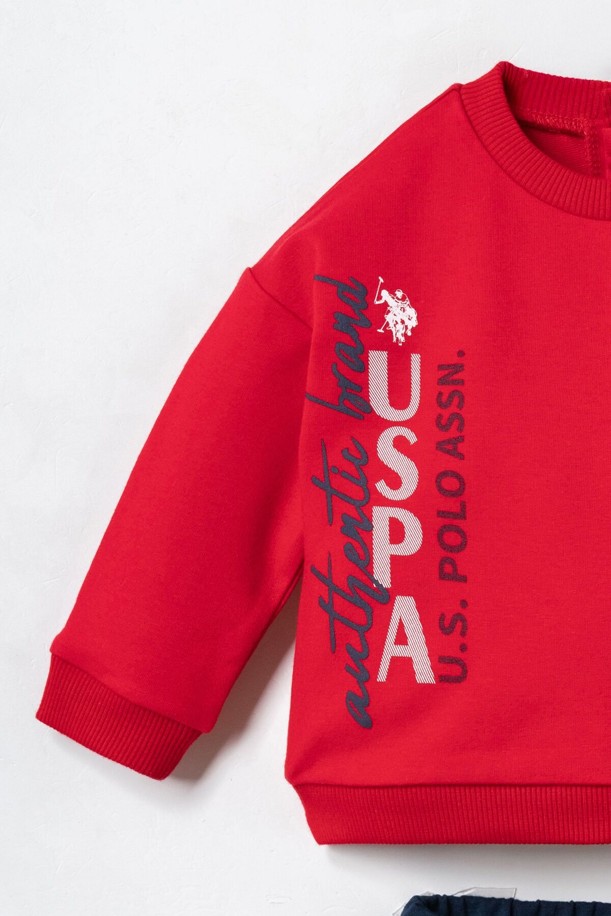 U.S POLO ASSN - U.S. Polo Assn. Erkek Bebek Baskılı Kırmızı Uzun Kol Pijama Takım USB3163-C-V1 (1)