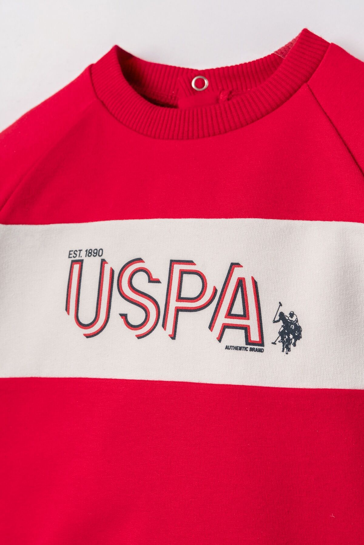 U.S POLO ASSN - U.S. Polo Assn. Erkek Bebek Baskılı Kırmızı Uzun Kol Pijama Takım USB3175-C-V1 (1)