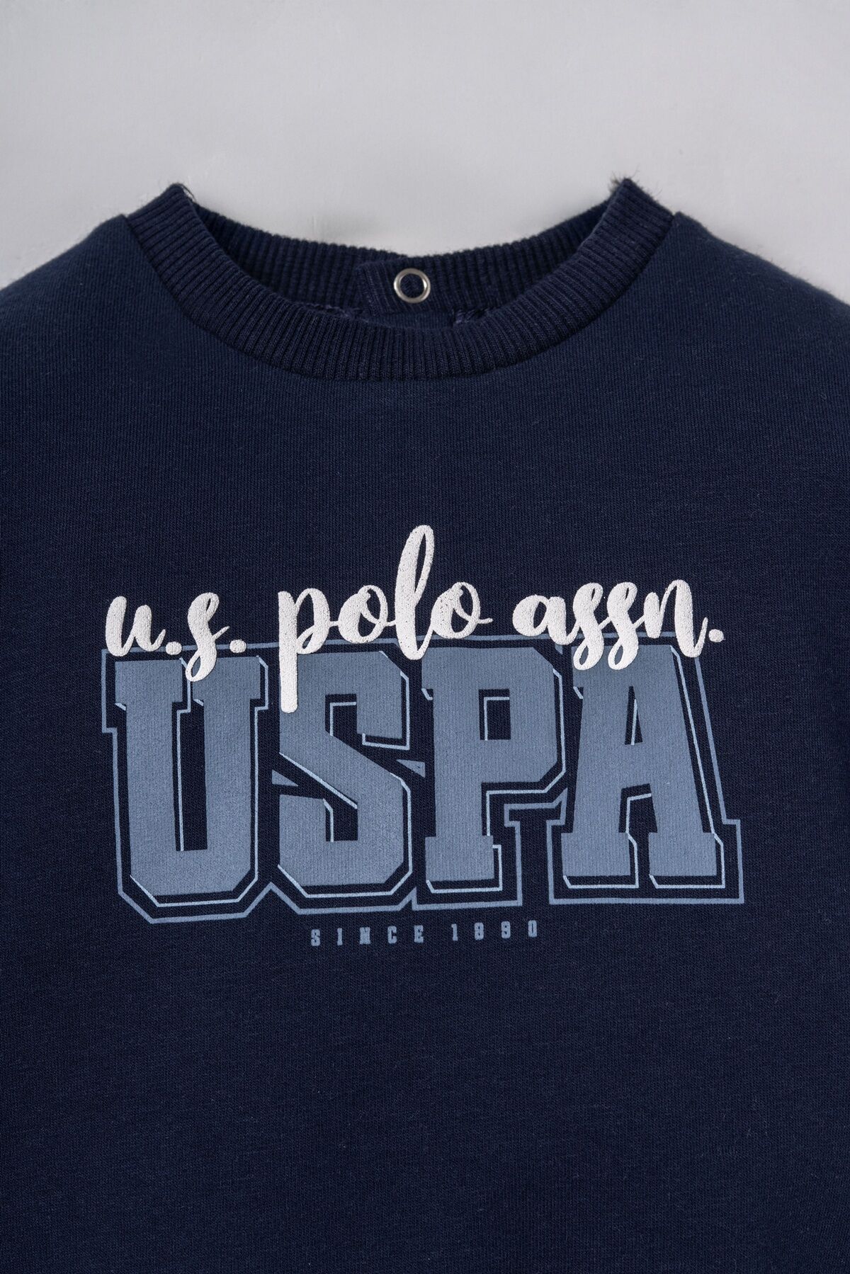 U.S POLO ASSN - U.S. Polo Assn. Erkek Bebek Baskılı Lacivert Uzun Kol Pijama Takım USB3162-C-V2 (1)