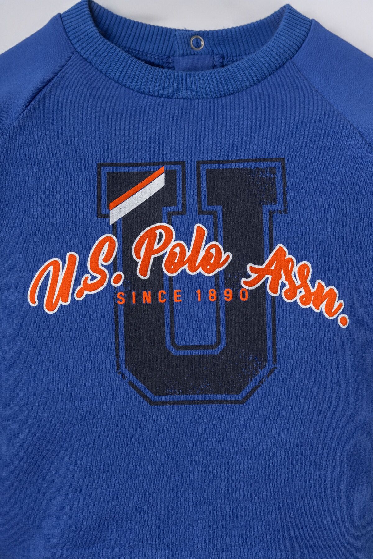 U.S POLO ASSN - U.S. Polo Assn. Erkek Bebek Baskılı Mavi Uzun Kol Pijama Takım USB3165-C-V1 (1)