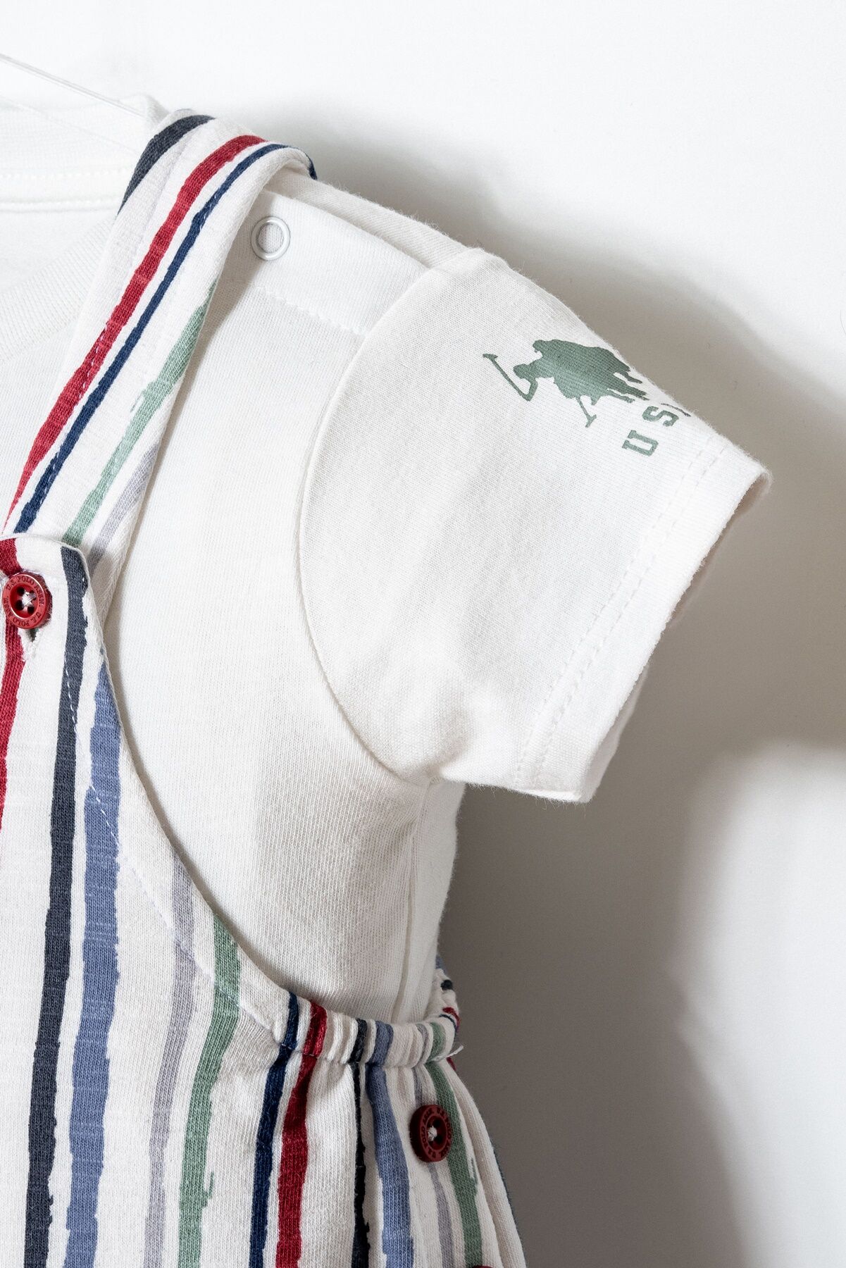 U.S. Polo Assn - U.S. Polo Assn. Erkek Bebek Beyaz Şort Takım (1)