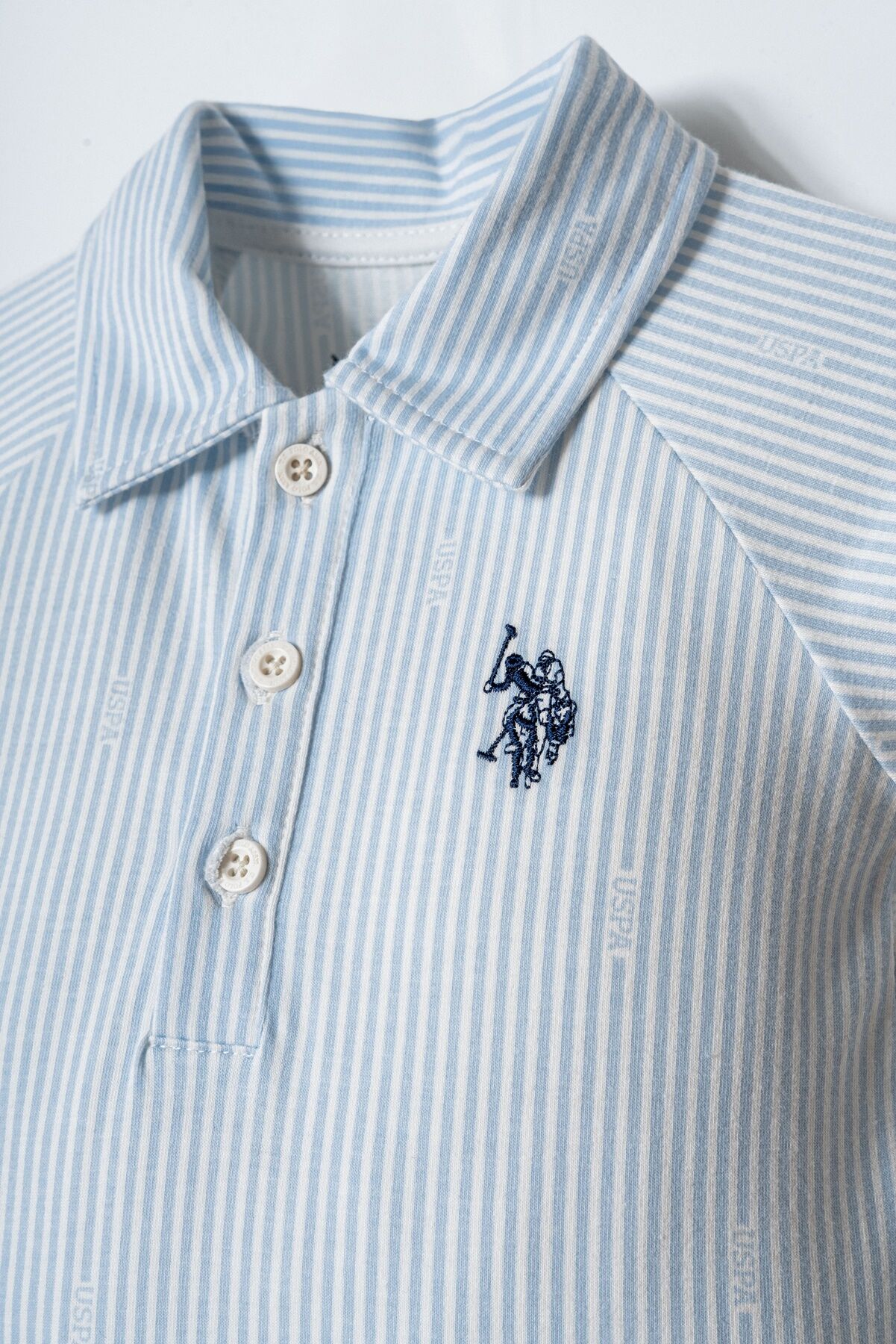 U.S. Polo Assn - U.S. Polo Assn. Erkek Bebek Mavi Tulum (1)