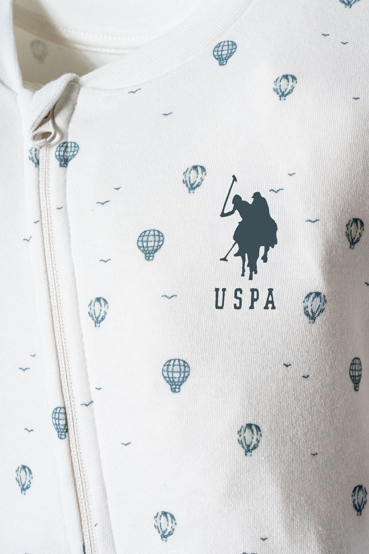 U.S. Polo Assn - U.S. Polo Assn. Erkek Bebek Beyaz Tulum (1)