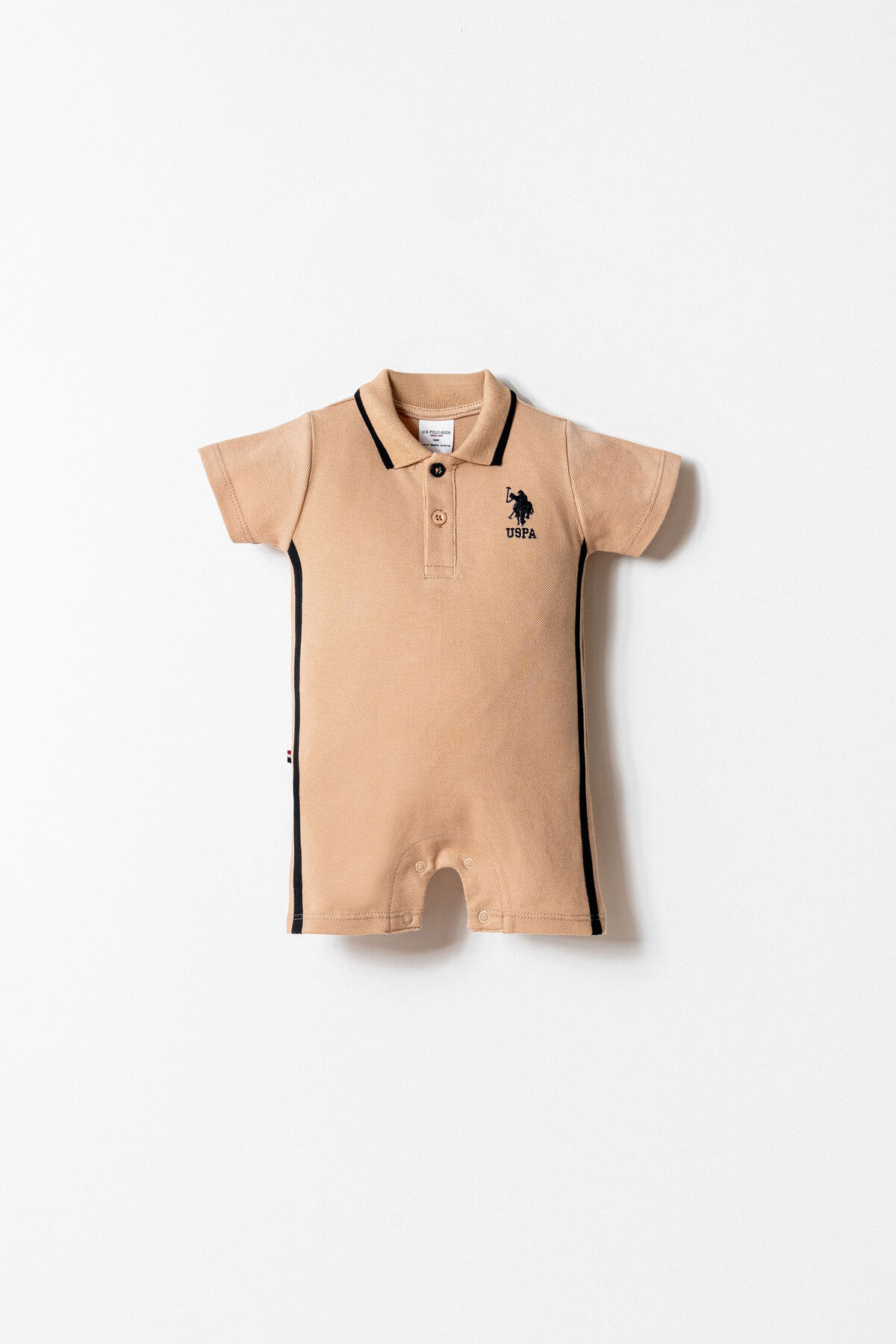 U.S. Polo Assn - U.S. Polo Assn. Erkek Bebek Kahverengi Tulum