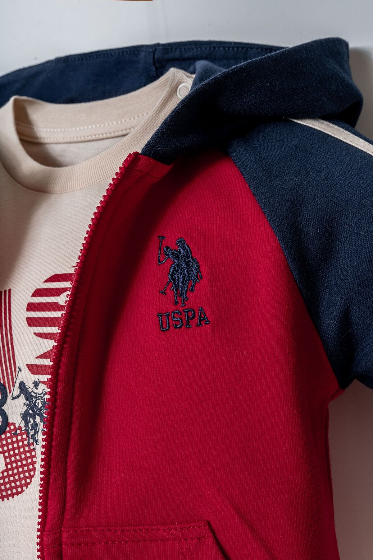 U.S. Polo Assn - U.S. Polo Assn. Erkek Bebek Kırmızı 3'Lü Takım (1)