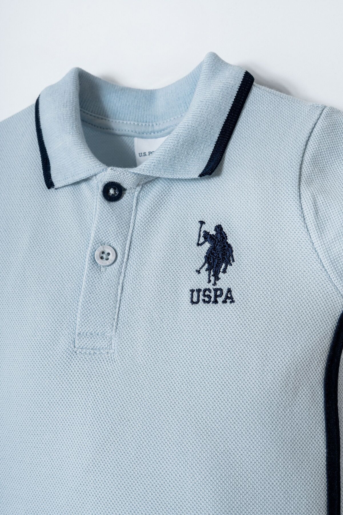 U.S. Polo Assn - U.S. Polo Assn. Erkek Bebek Mavi Tulum (1)