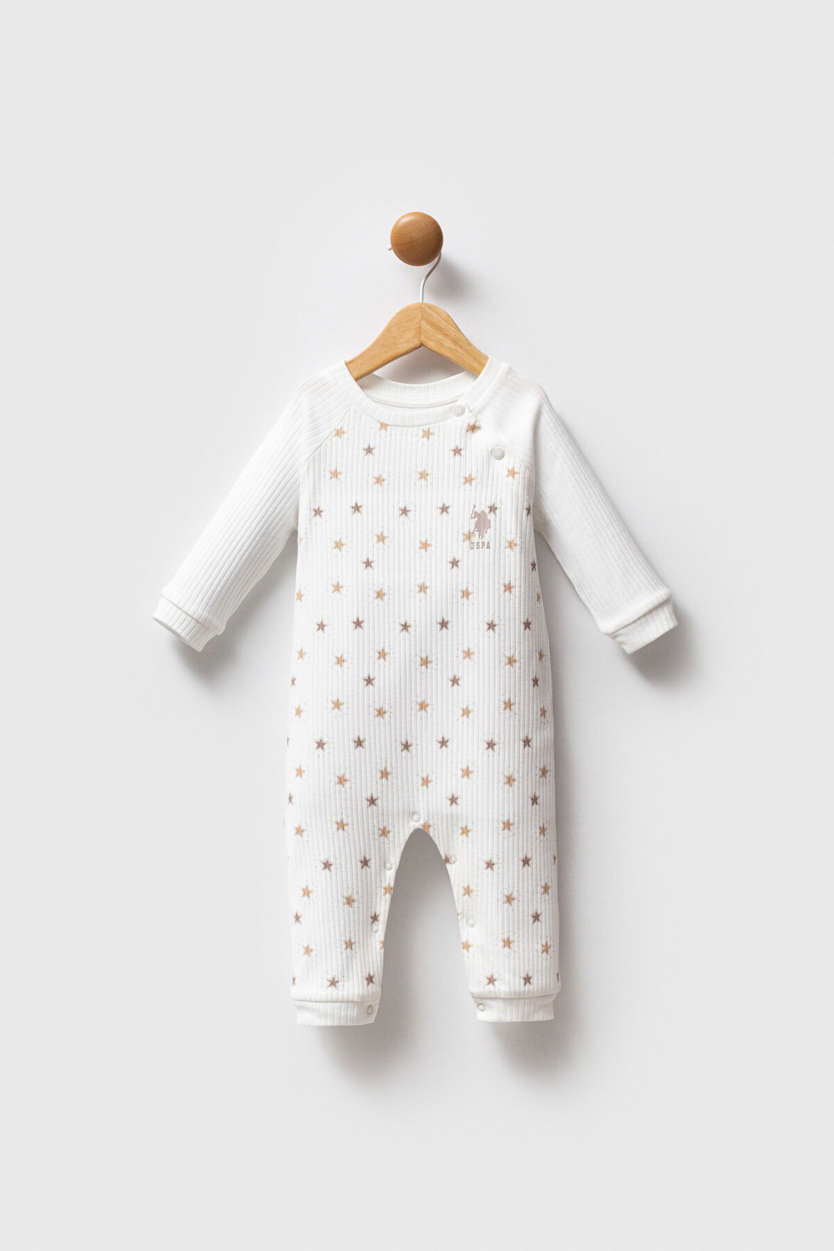 U.S. Polo Assn - U.S. Polo Assn Erkek Bebek Beyaz Tulum (1)