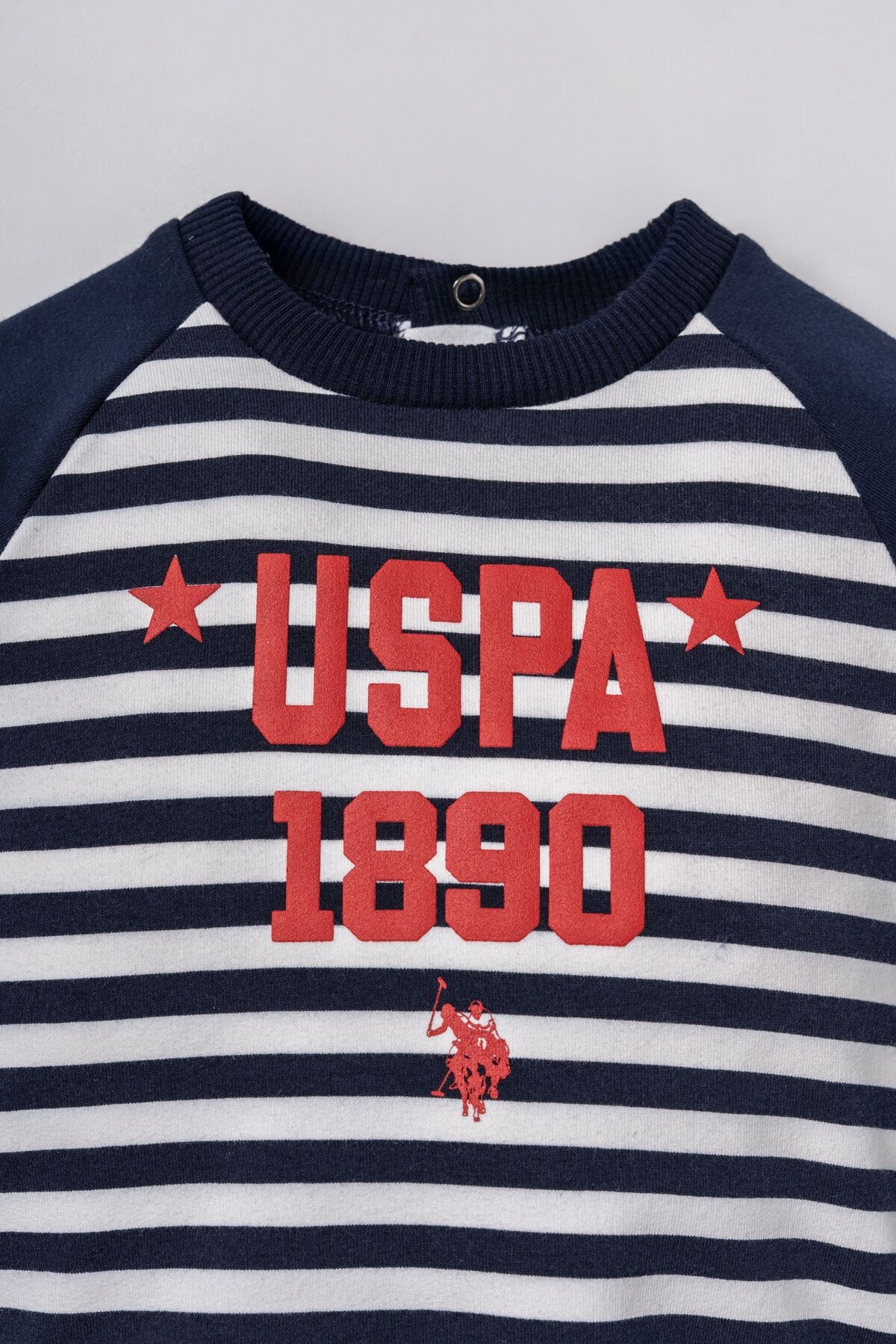 U.S POLO ASSN - U.S. Polo Assn. Erkek Bebek Stripes Lacivert Uzun Kol Pijama Takım USB3164-C-V1 (1)