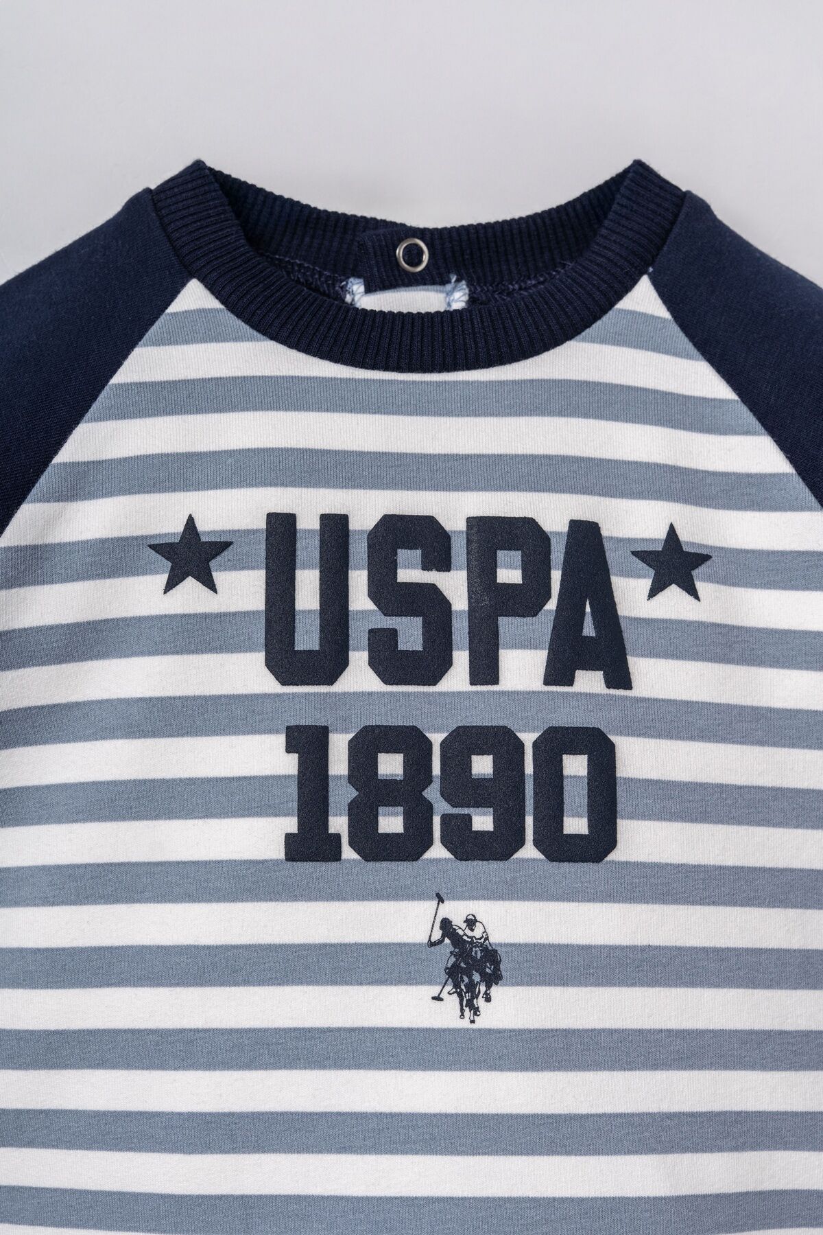 U.S POLO ASSN - U.S. Polo Assn. Erkek Bebek Stripes Yeşil Uzun Kol Pijama Takım USB3164-C-V2 (1)