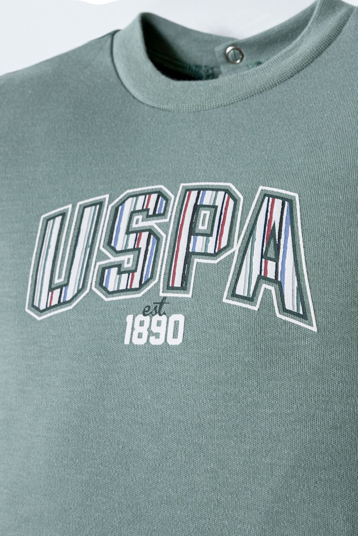 U.S. Polo Assn - U.S. Polo Assn. Erkek Bebek Yeşil Şort Takım (1)