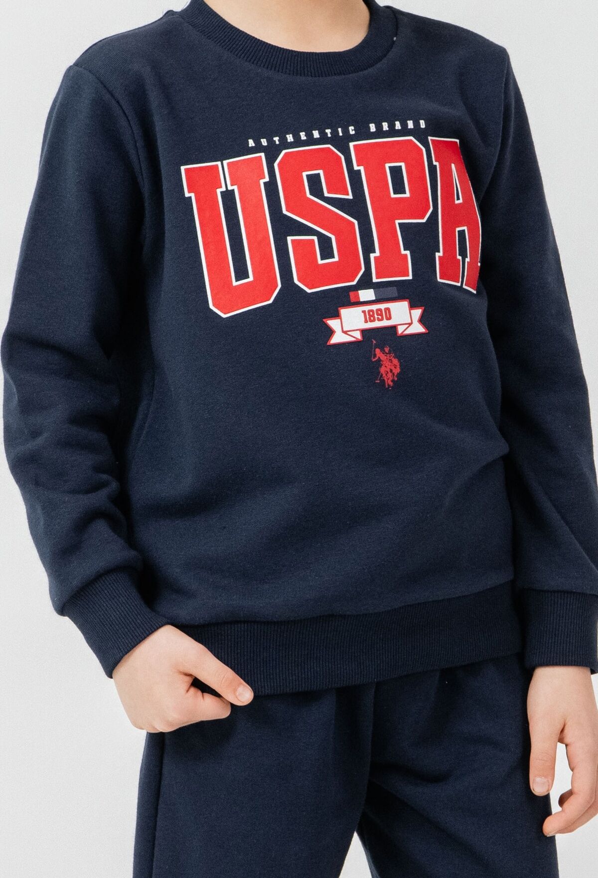 U.S POLO ASSN - U.S. Polo Assn. Erkek Çocuk Baskılı Lacivert Uzun Kol Eşofman Takımı US2628-C-V1 (1)