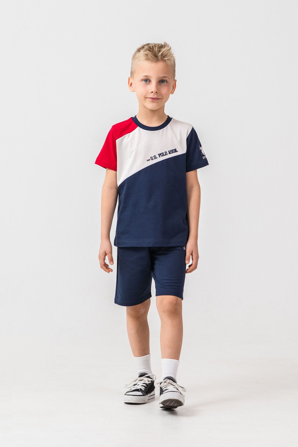 U.S. Polo Assn. - U.S. Polo Assn. Erkek Çocuk Lacivert Bermuda Takım
