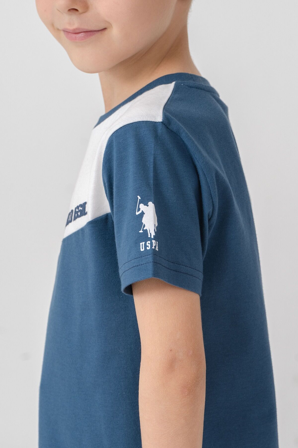 U.S. Polo Assn. - U.S. Polo Assn. Erkek Çocuk Mavi Bermuda Takım (1)
