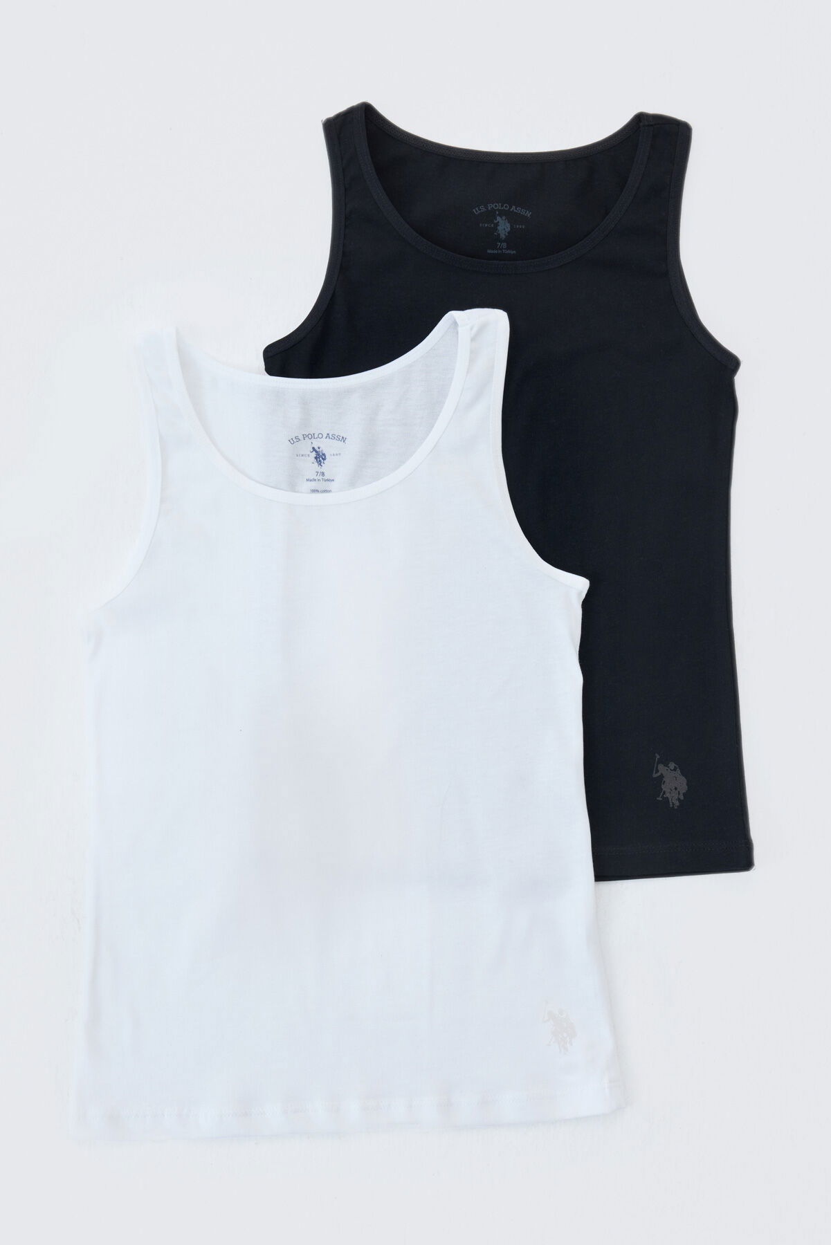 U.S. Polo Assn - Kız Çocuk Basıc Kalın Askılı Atlet Siyah