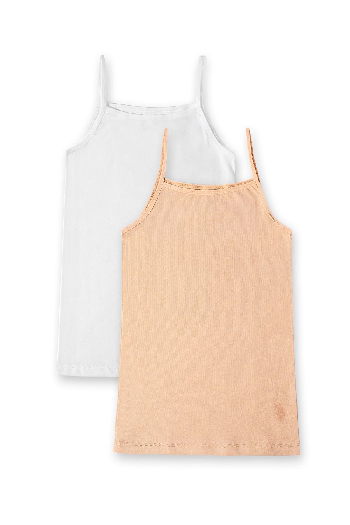 U.S. Polo Assn İç Giyim - Kız Çocuk 2'li Basic İnce Askılı Atlet