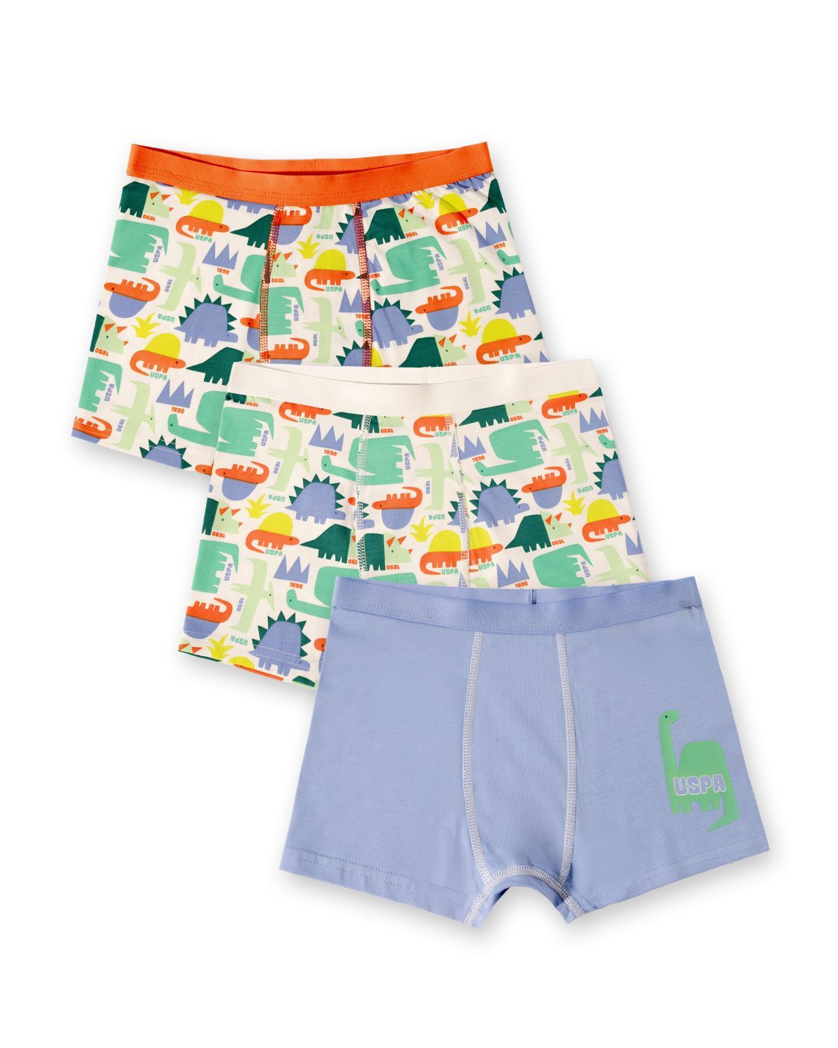 U.S. Polo Assn. - U.S. Polo Assn. Erkek Çocuk Beyaz 3'lü boxer