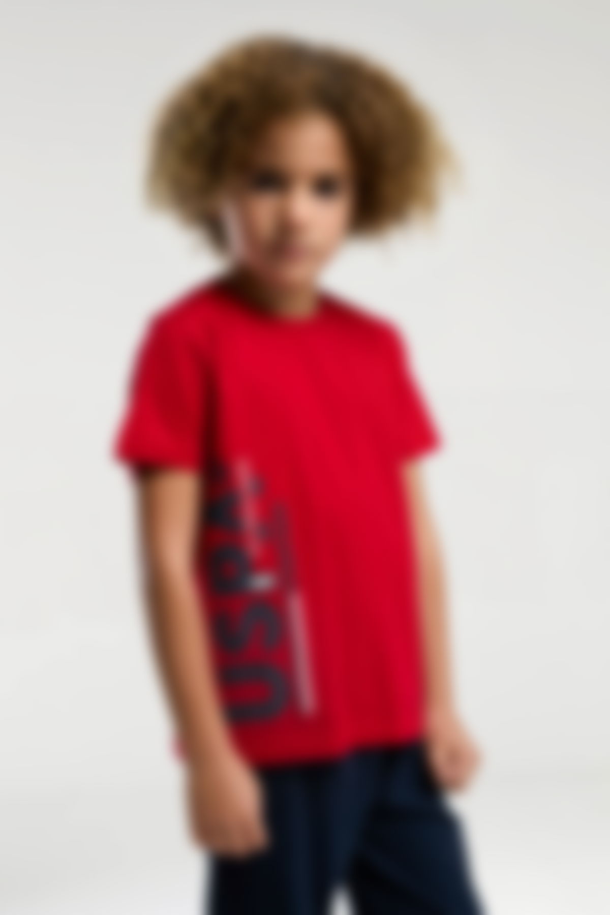 U.S. Polo Assn - U.S. Polo Assn. Erkek Çocuk Kırmızı Kısa Kol Pijama Takım
