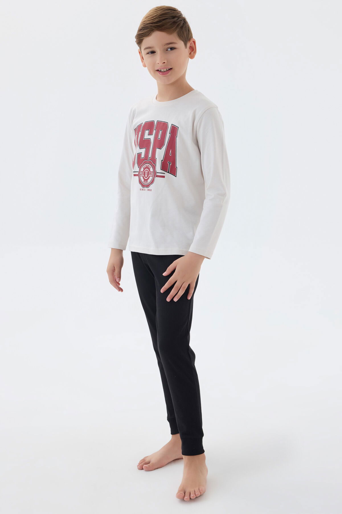 U.S. Polo Assn - U.S. Polo Assn Erkek Çocuk Taş Uzun Kol Pijama Takım U.S. Polo Assn - U.S. Polo Assn Erkek Çocuk Taş Uzun Kol Pijama Takım