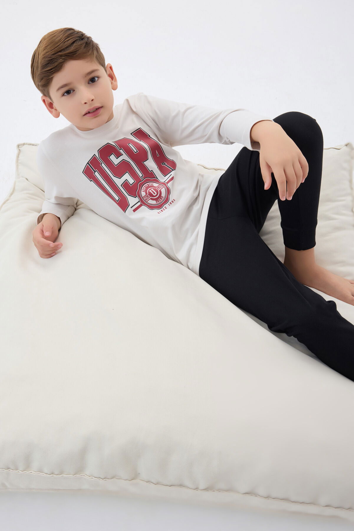 U.S. Polo Assn - U.S. Polo Assn Erkek Çocuk Taş Uzun Kol Pijama Takım (1) U.S. Polo Assn - U.S. Polo Assn Erkek Çocuk Taş Uzun Kol Pijama Takım (1)
