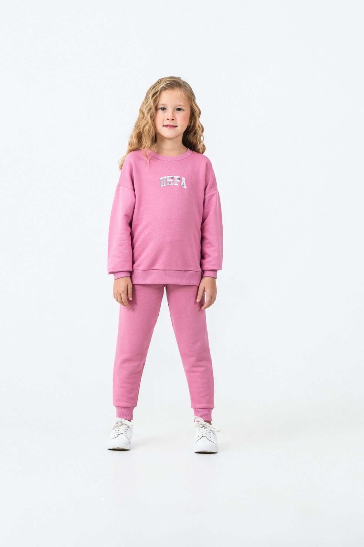 U.S. Polo Assn - KIZ ÇOCUK EŞOFMAN TAKIMI Karanfil 