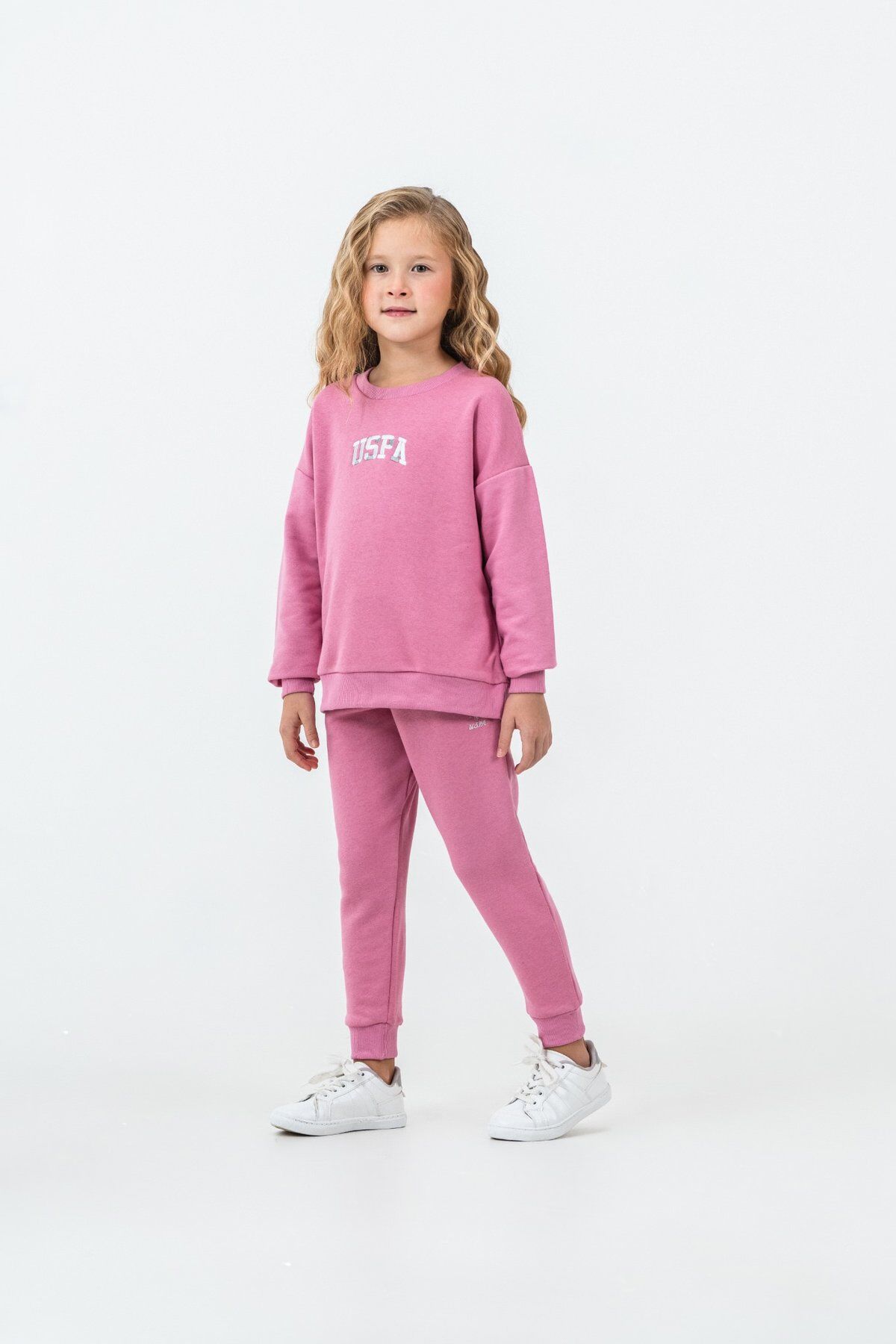 U.S. Polo Assn - KIZ ÇOCUK EŞOFMAN TAKIMI Karanfil (1)