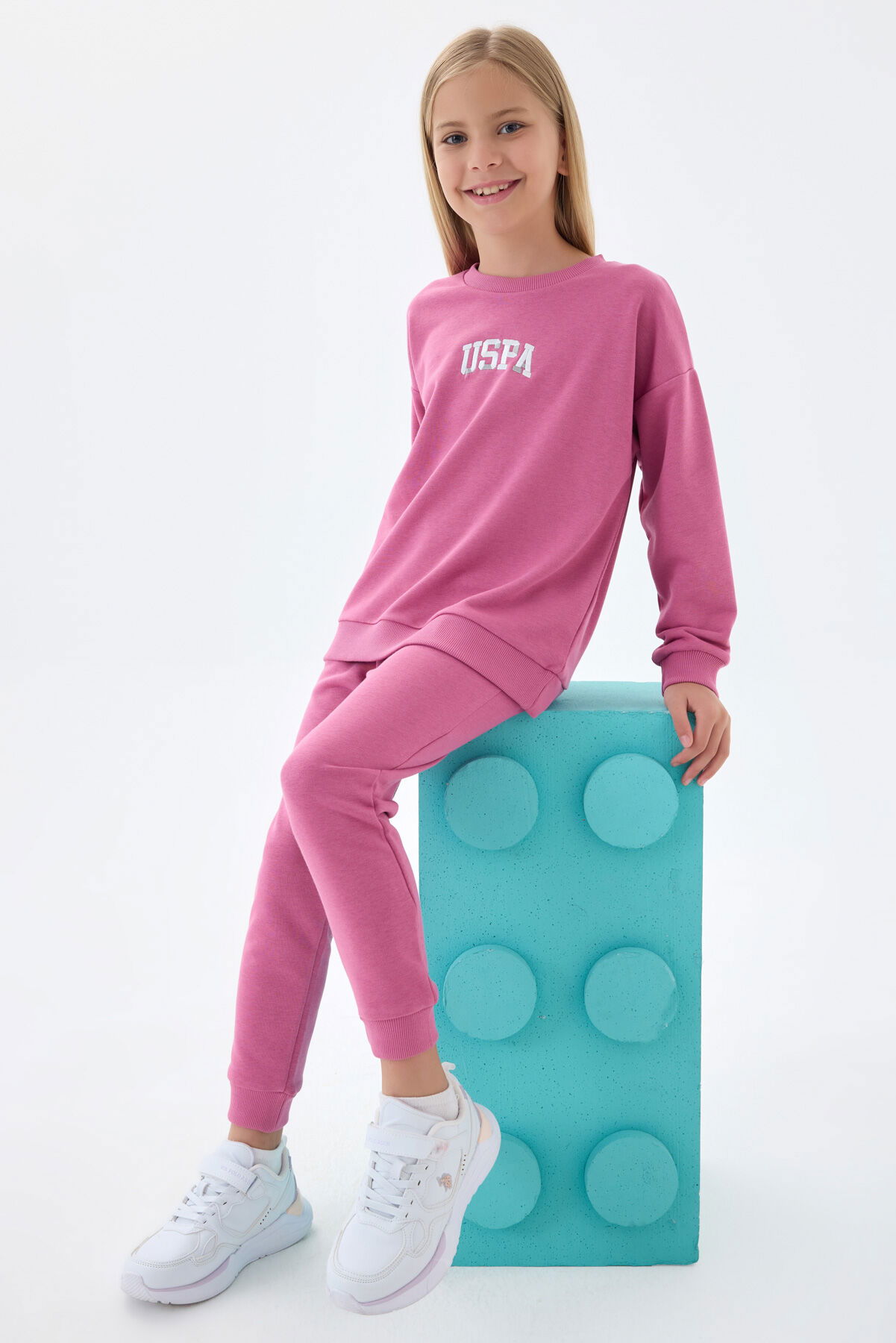 U.S. Polo Assn - KIZ ÇOCUK EŞOFMAN TAKIMI Leylak 