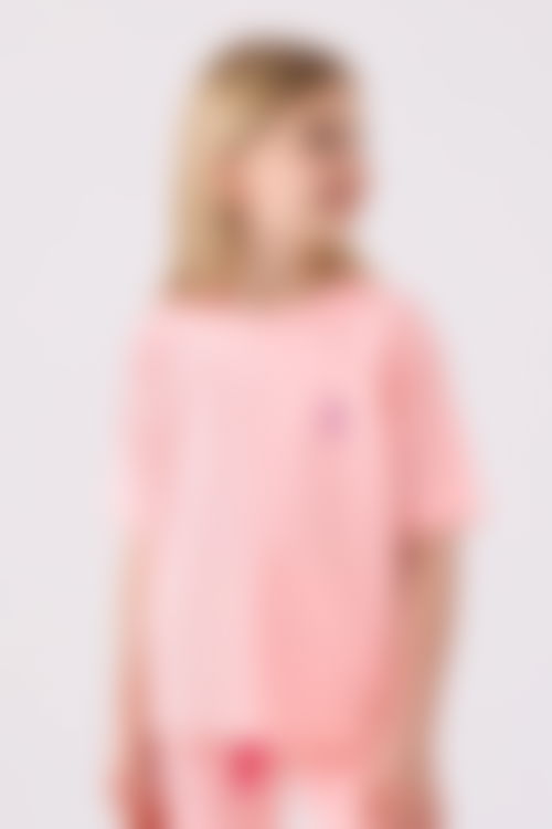 U.S. Polo Assn - U.S. Polo Assn. Kız Çocuk Pembe Bermuda Takım