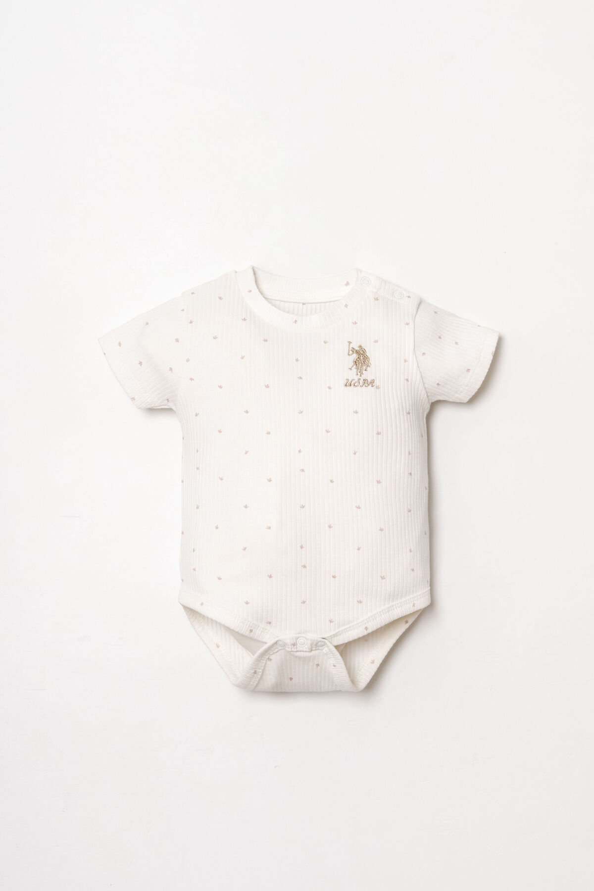 U.S. Polo Assn - U.S. Polo Assn. Kız Bebek Beyaz 3'Lü Zıbın (1)