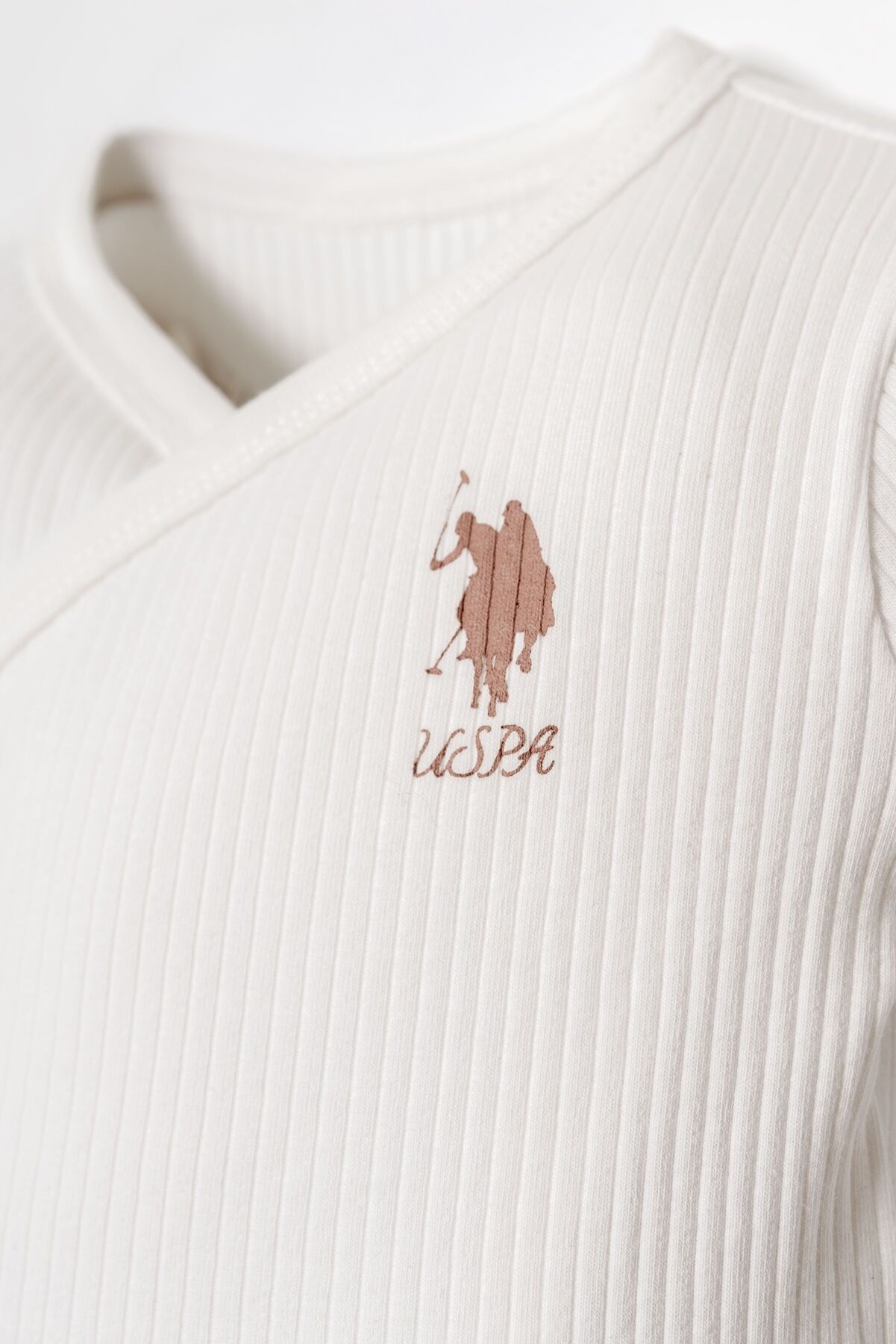 U.S. Polo Assn - U.S. Polo Assn. Kız Bebek Beyaz Hastane Çıkışı 5’Li Set (1)