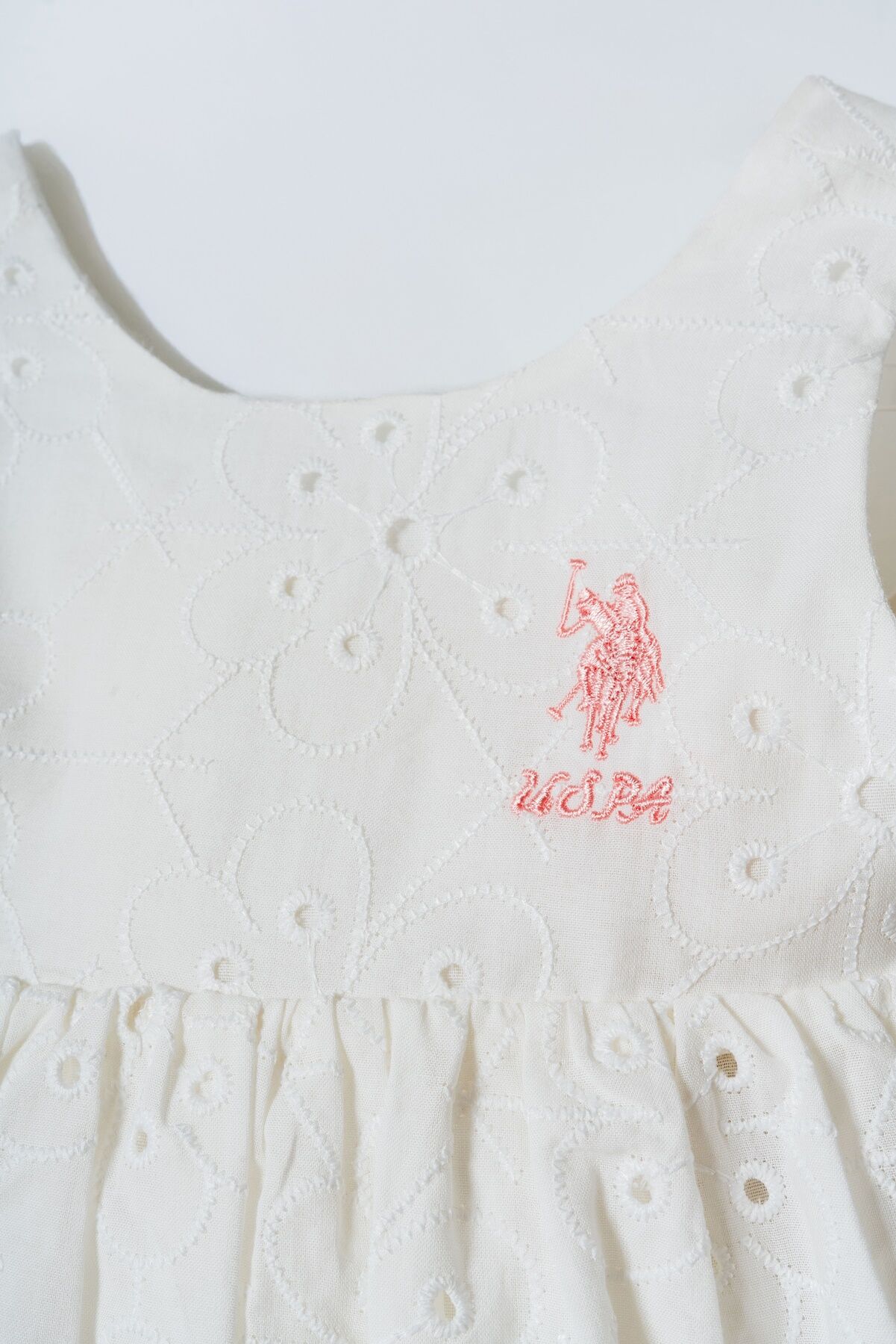U.S. Polo Assn - U.S. Polo Assn. Kız Bebek Beyaz Elbise (1)